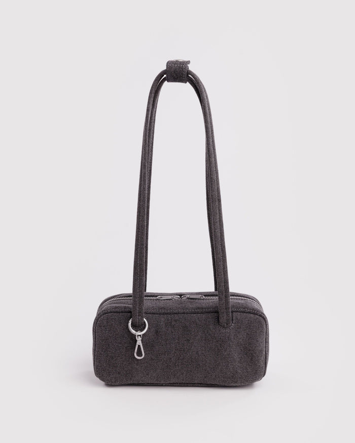 Small Denim Bowler Bag C6 - Washed Black Denim / OS