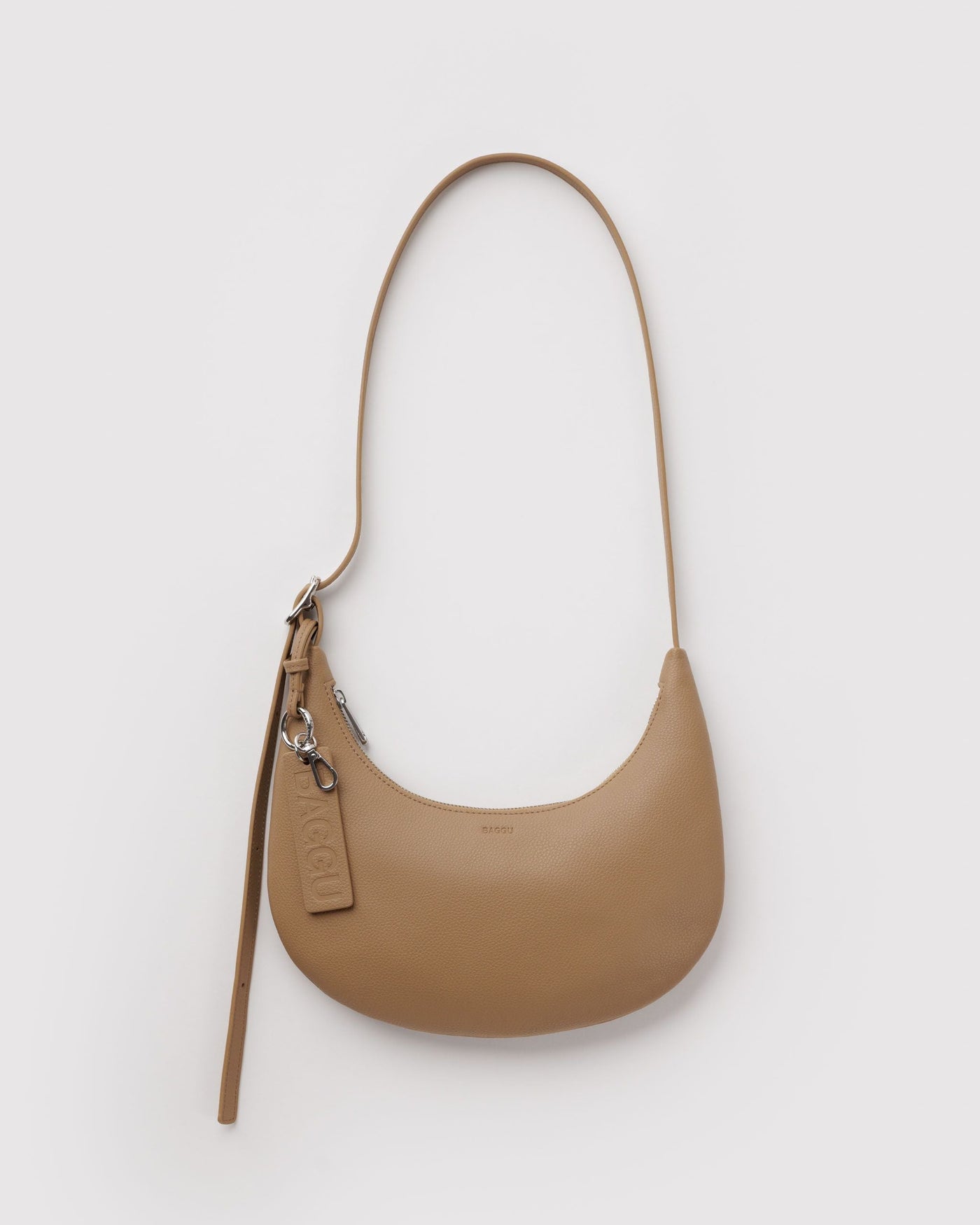 Small Recycled Leather Flat Crescent Q0