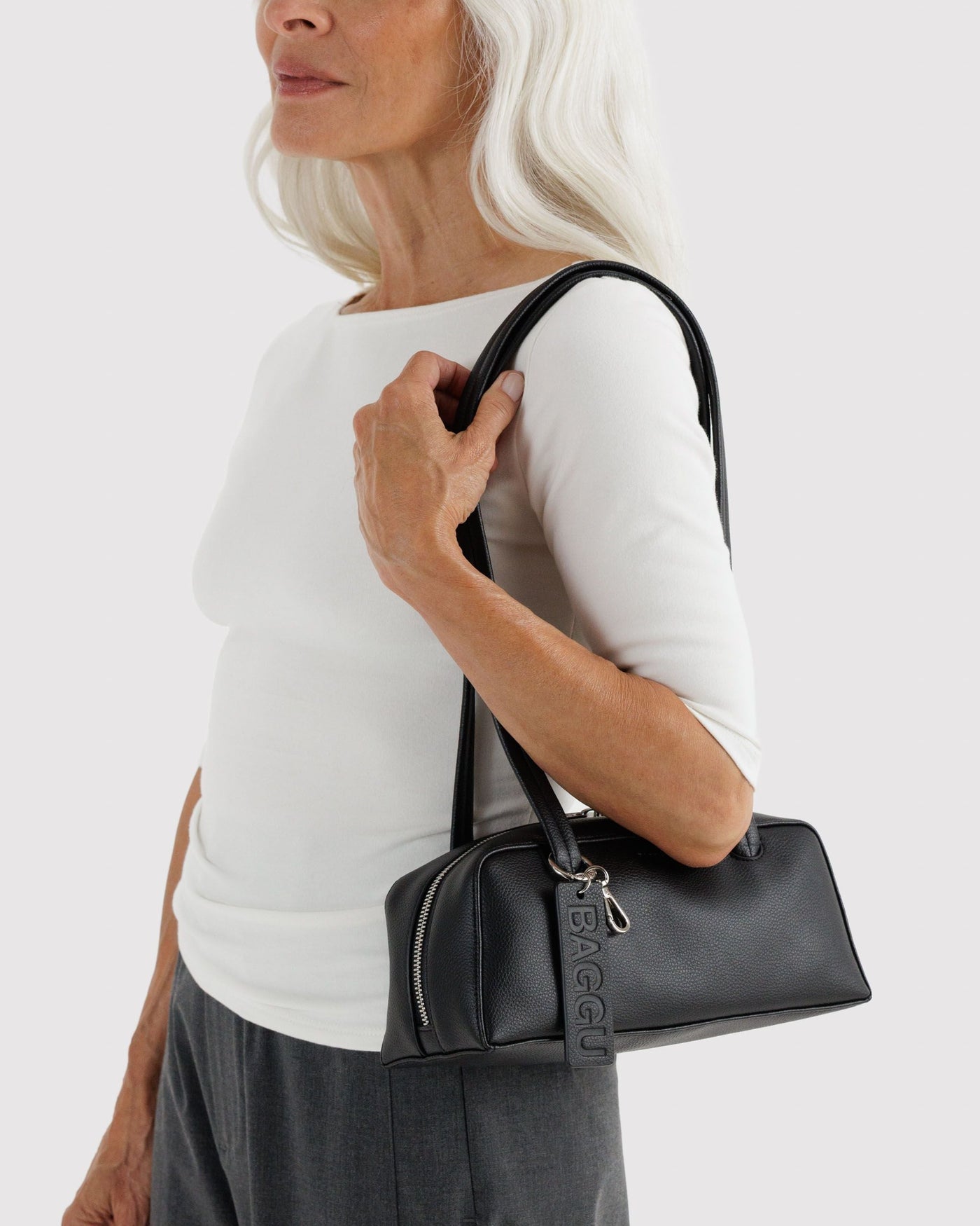 Small Recycled Leather Bowler Bag E8