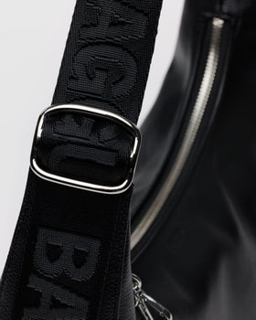 Medium Recycled Leather Crescent Bag B8