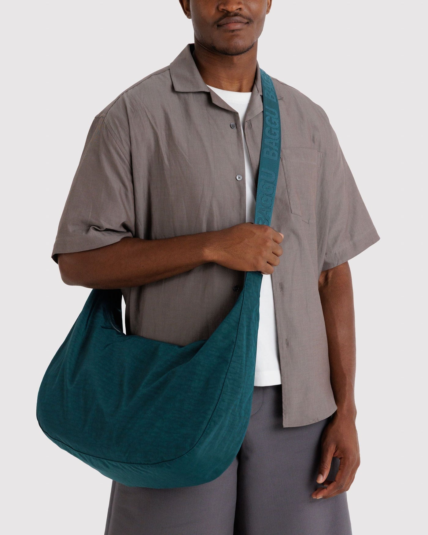 Large Nylon Crescent Bag I1