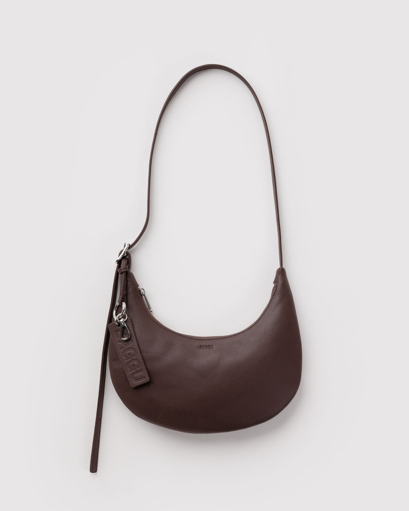 Small Recycled Leather Flat Crescent Q0