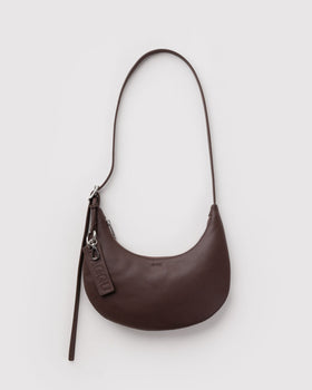 Small Recycled Leather Flat Crescent Q0