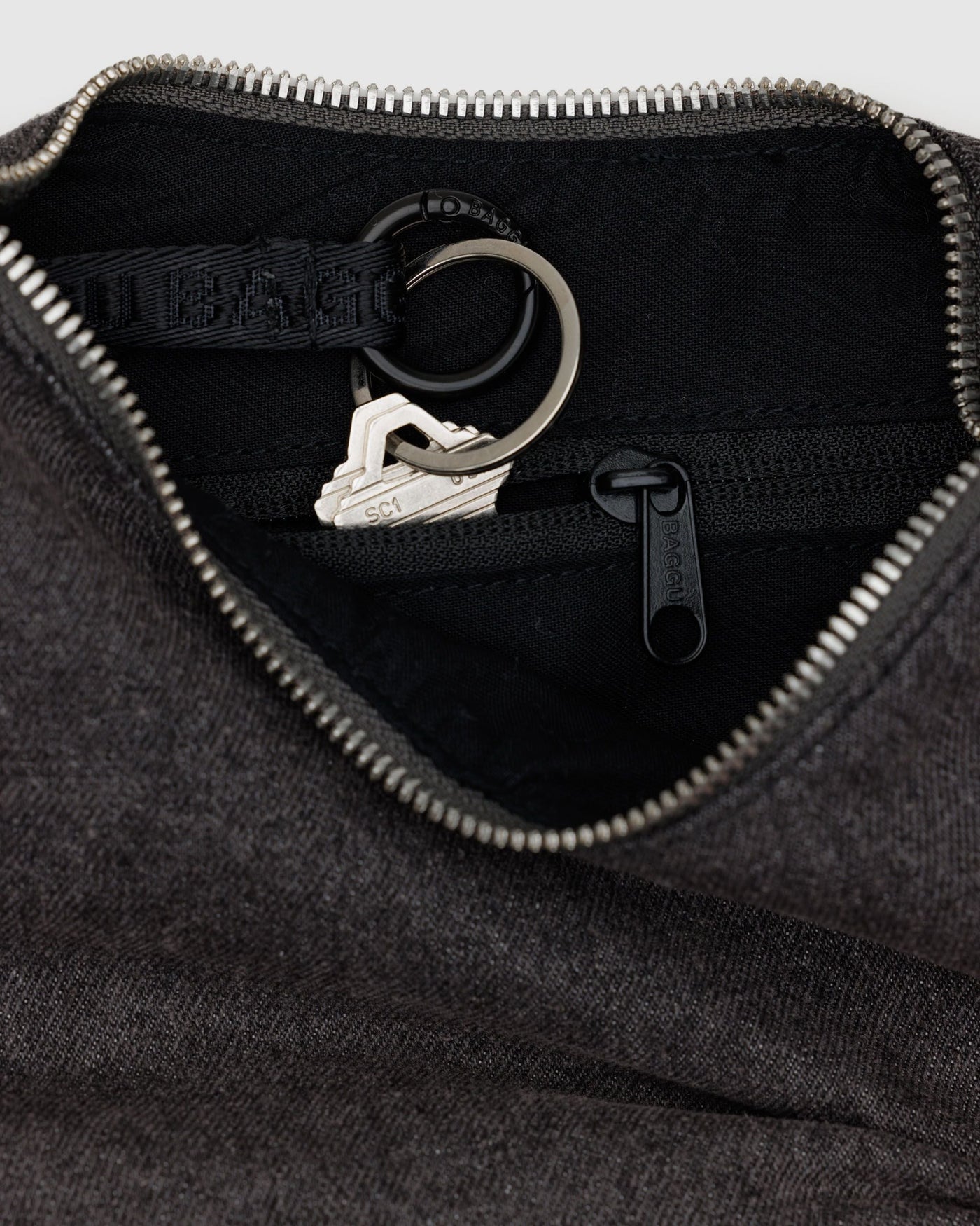 Small Denim Crescent Bag T5