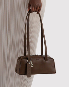 Small Recycled Leather Bowler Bag E8