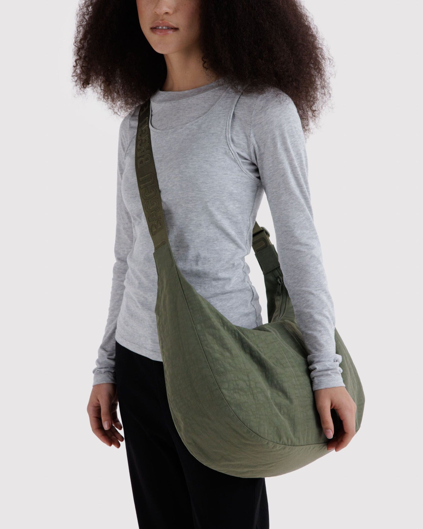 Large Nylon Crescent Bag I1