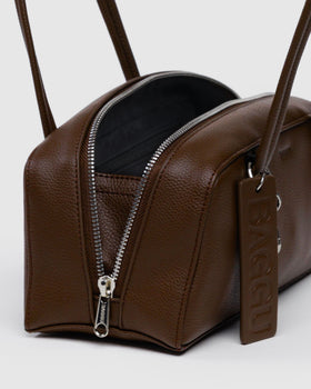 Small Recycled Leather Bowler Bag E8