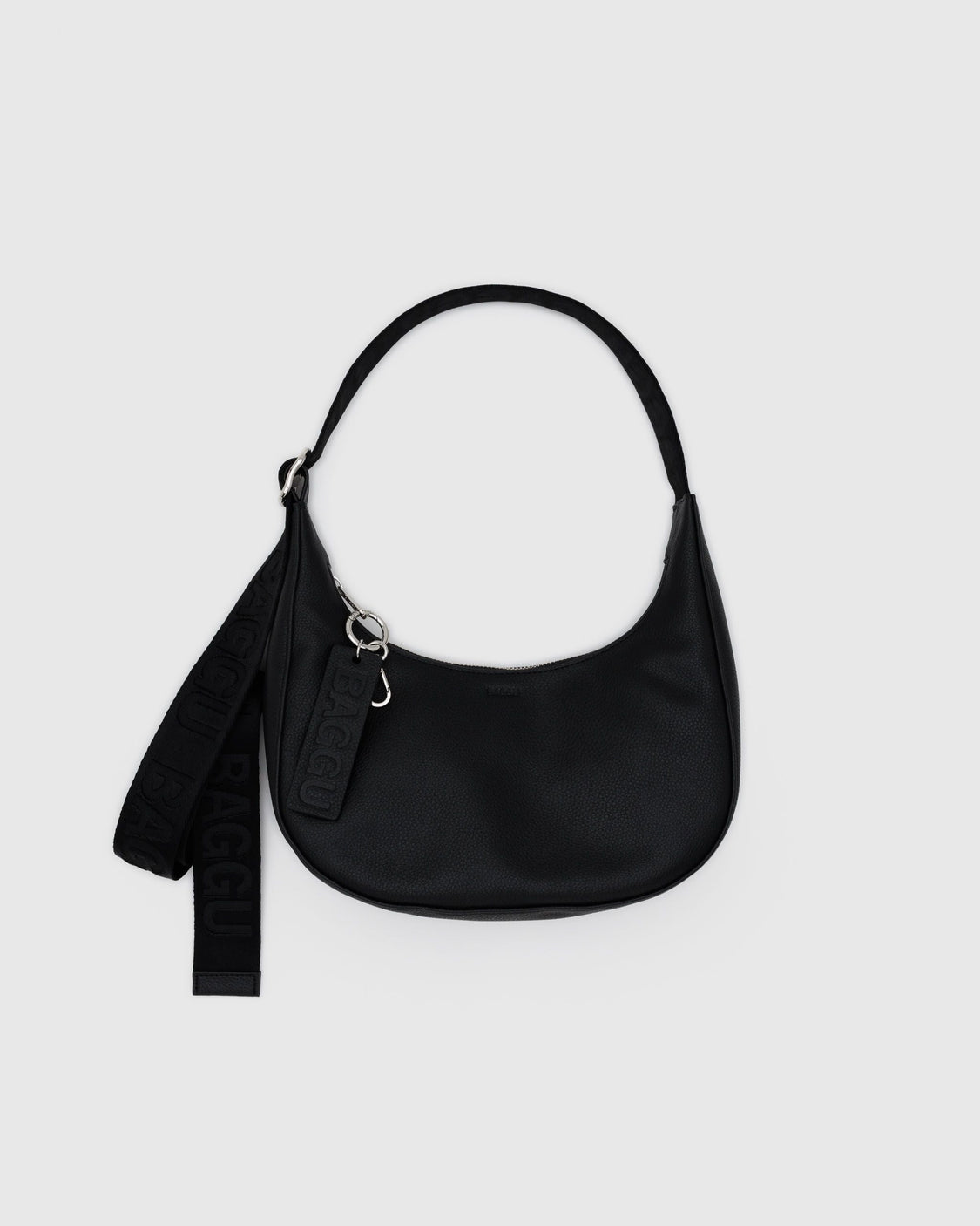 Small Recycled Leather Crescent Bag Q5
