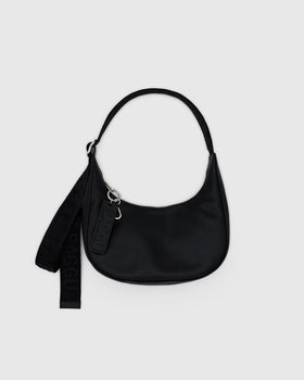 Small Recycled Leather Crescent Bag Q5